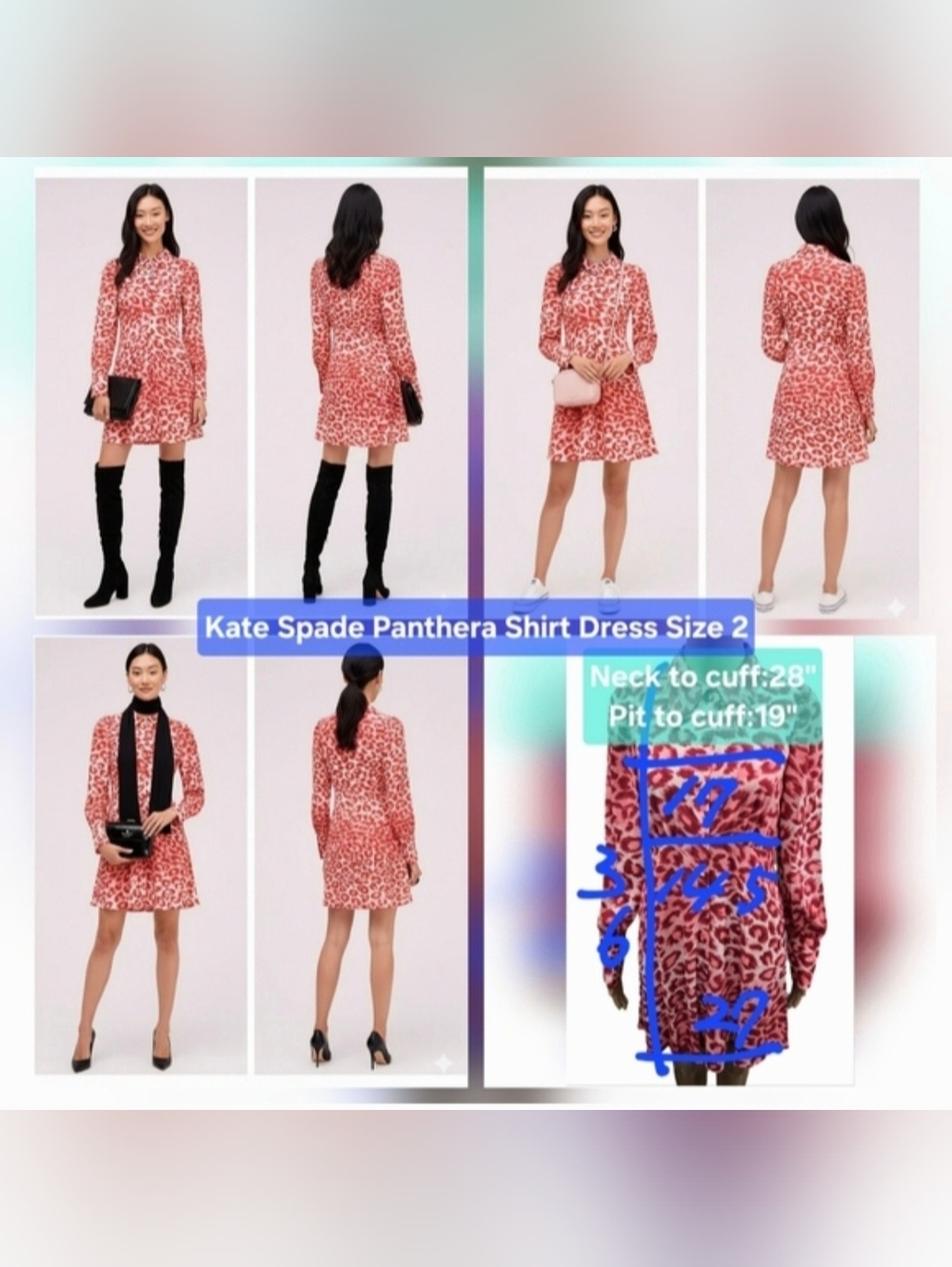 Kate Spade Panthera Shirt Dress Size 2